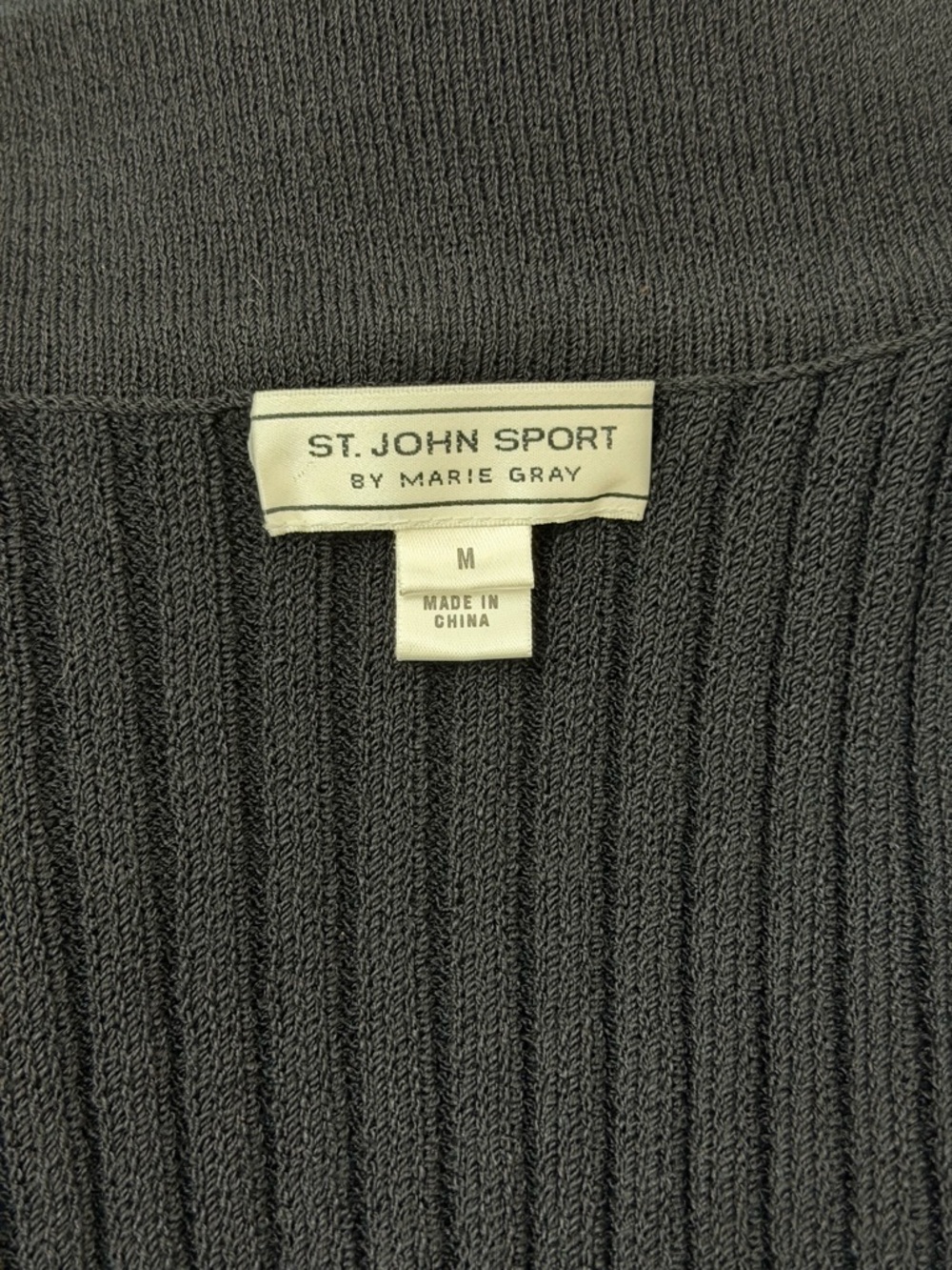 ST JOHN Lamb Suede Leather And Wool Sequin Striped Jacket Women Size M Full Zip - Picture 7 of 9